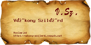 Vékony Szilárd névjegykártya