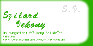 szilard vekony business card